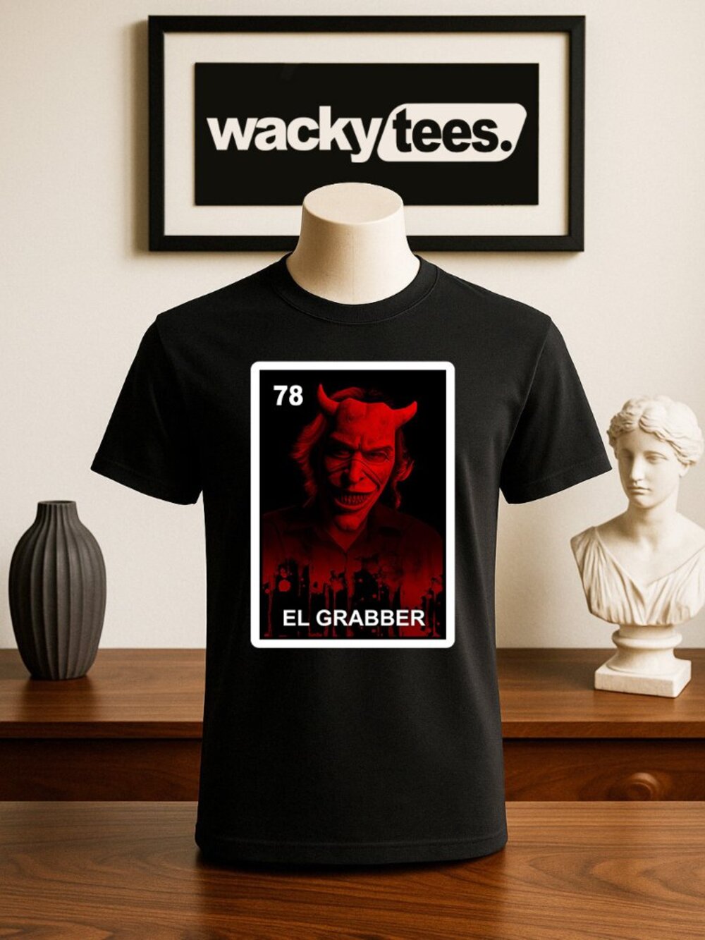 El Grabber Black Phone Loteria Horror Mexican Bingo Tarot Card Graphic Tee Shirt